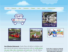 Tablet Screenshot of noahsplacepettingzoo.com